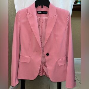 Zara Women's Blazer in Soft Pink